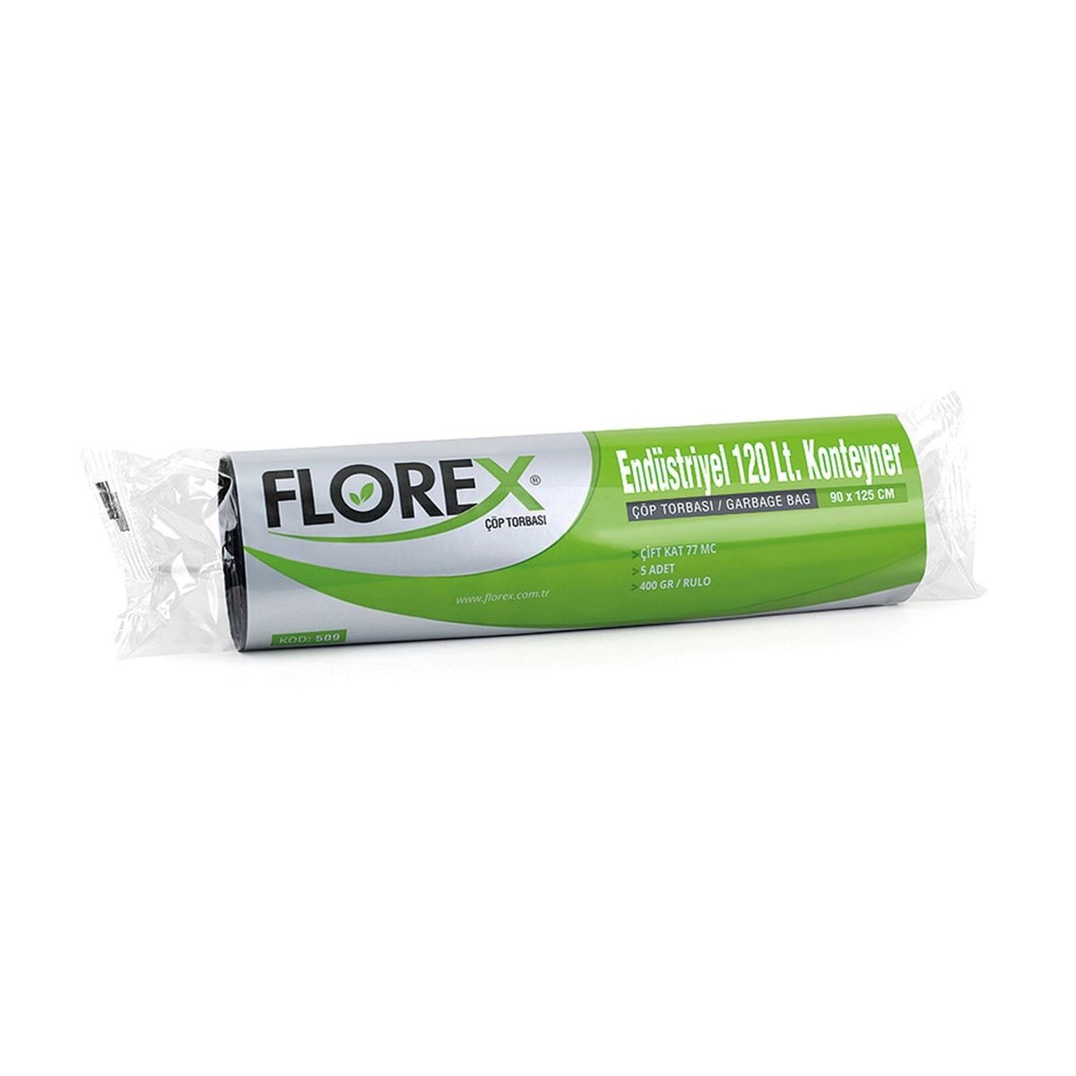 Florex 120lt Endüstriyel Konteyner Çöp Torbası 5Adet*20Rulo resmi