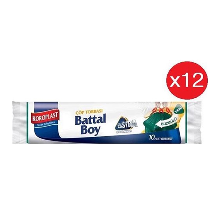 Ayrıntıları göster (Koroplast Ekstra Güçlü Çöp Torbası Battal Boy 72x95cm 12RL*10AD) Koroplast Ekstra Güçlü Çöp Torbası Battal Boy 72x95cm 12RL*10AD resmi