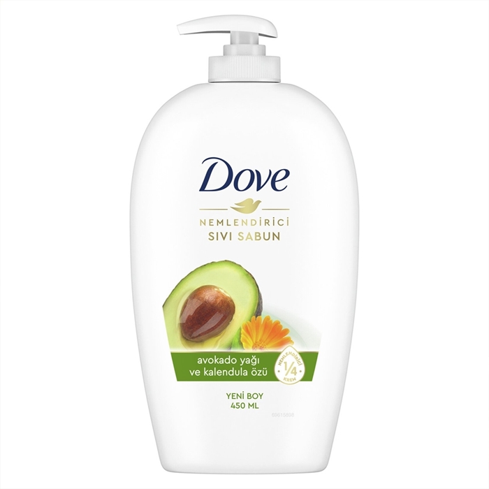 Dove Nemlendirici Sıvı Sabun Avokado Yağı Ve Kalendula Özü 450 Ml 12'li Koli resmi