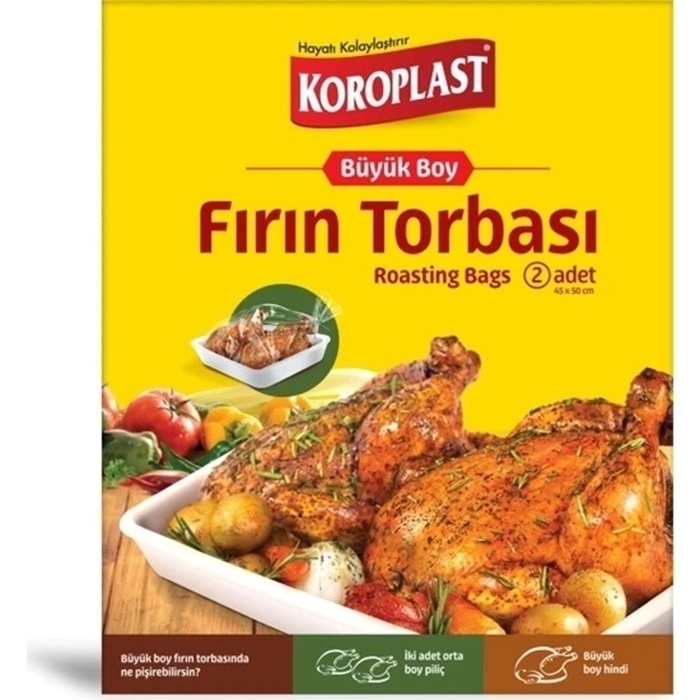 Koroplast Fırın Torbası Büyük Boy 45x50 cm 50 Paket resmi