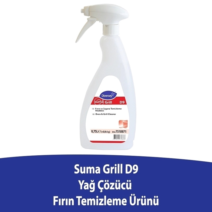 Diversey Suma Grill D9 Yağ Çözücü Fırın Temizleme Ürünü 750 ML resmi