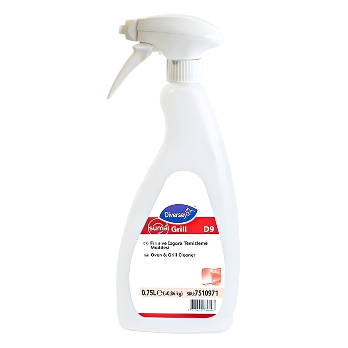 Diversey Suma Grill D9 750 ml - Sprey Yağ Çözücü ve Fırın Temizleyici resmi