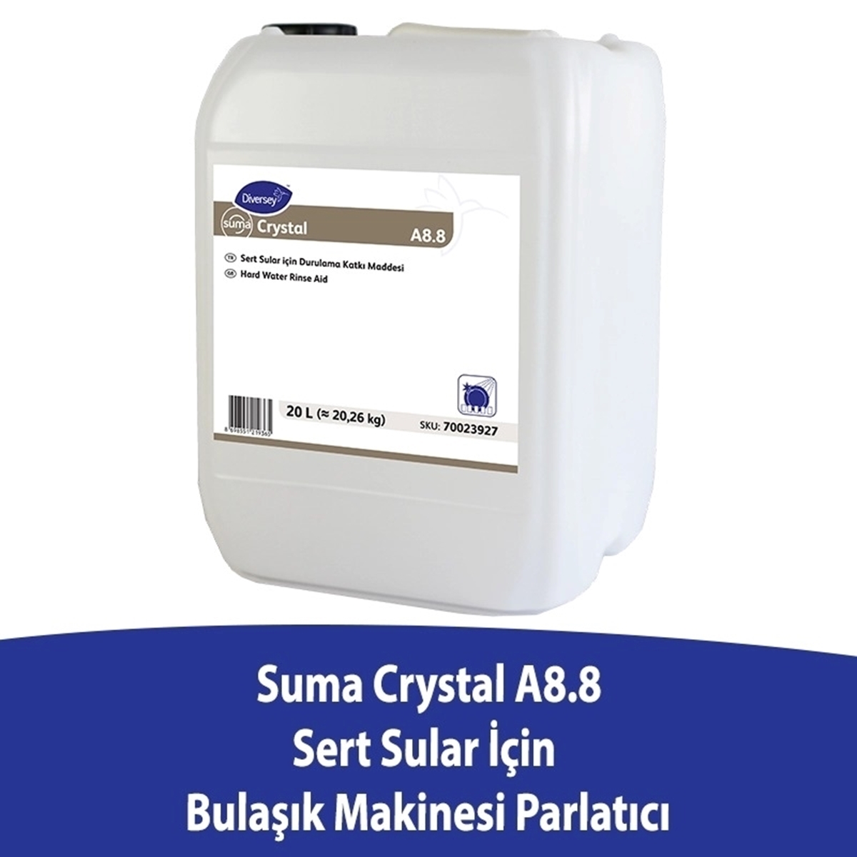 Diversey Suma Crystal A8.8 Sert Sular İçin Bulaşık Makinesi Parlatıcısı 20 L resmi