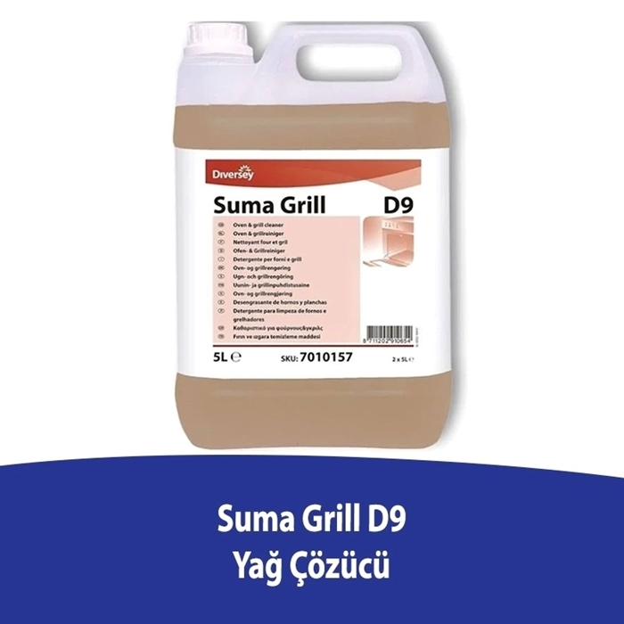 Diversey Suma Grill D9 Yağ Çözücü Fırın Temizleme Ürünü 5 L resmi