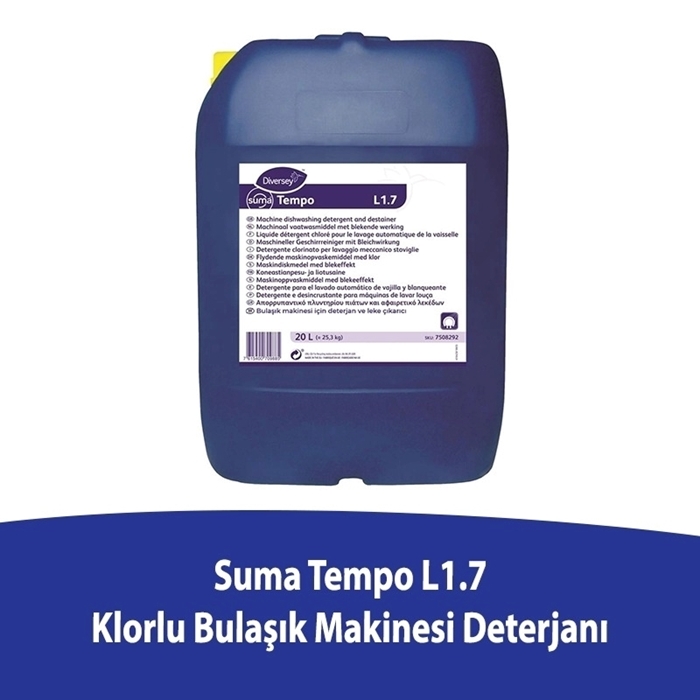 Diversey Suma Tempo L1.7 Klorlu Bulaşık Makinesi Deterjanı 20 L resmi