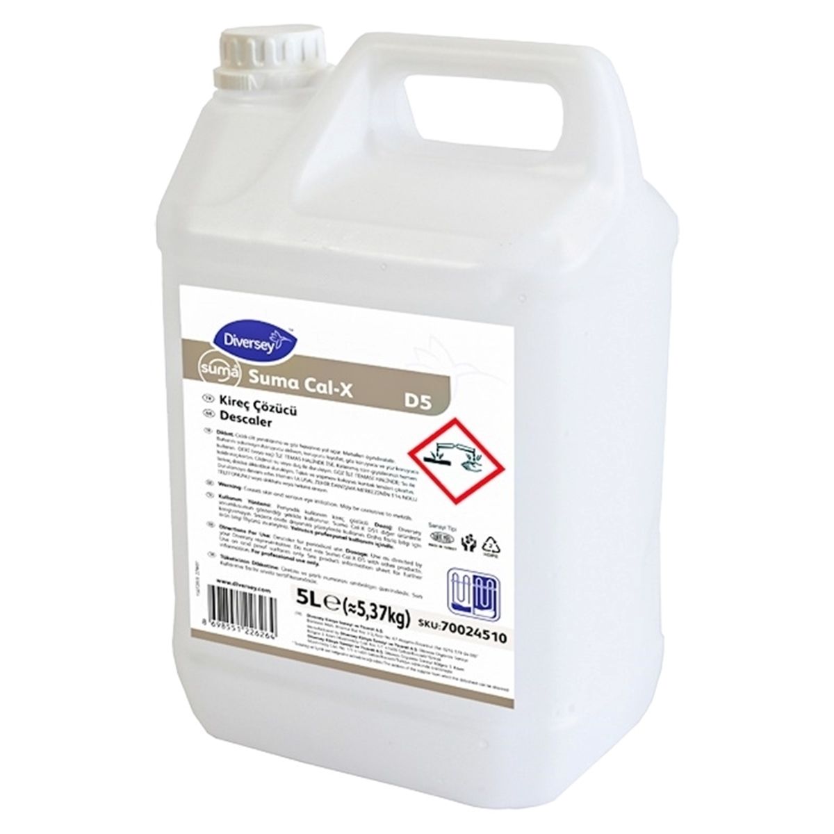 Diversey Suma Cal-X D5 5 L - Endüstriyel Kireç Çözücü resmi