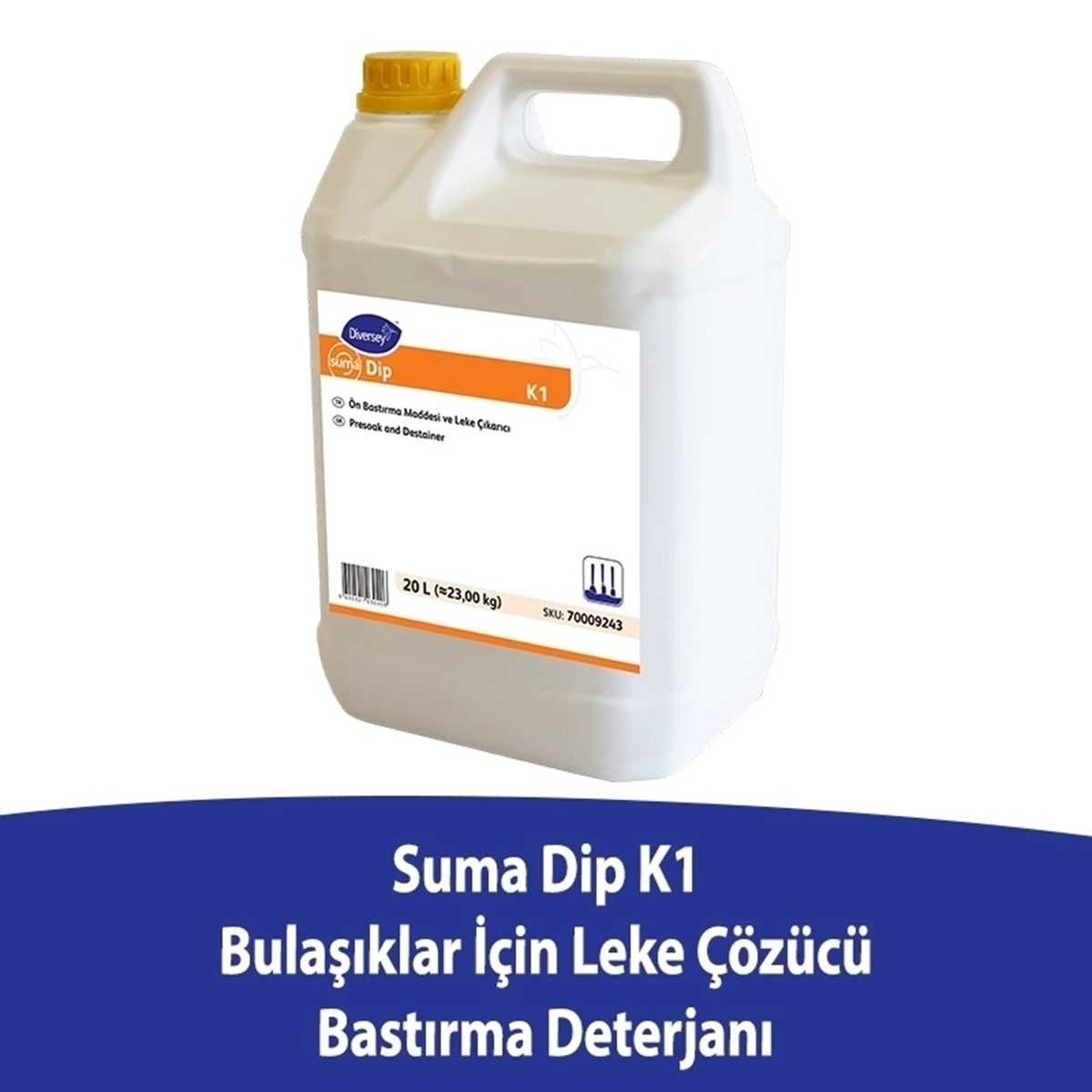 Diversey Suma Dip K1 Bulaşıklar İçin Leke Çözücü Bastırma Deterjanı 5L resmi