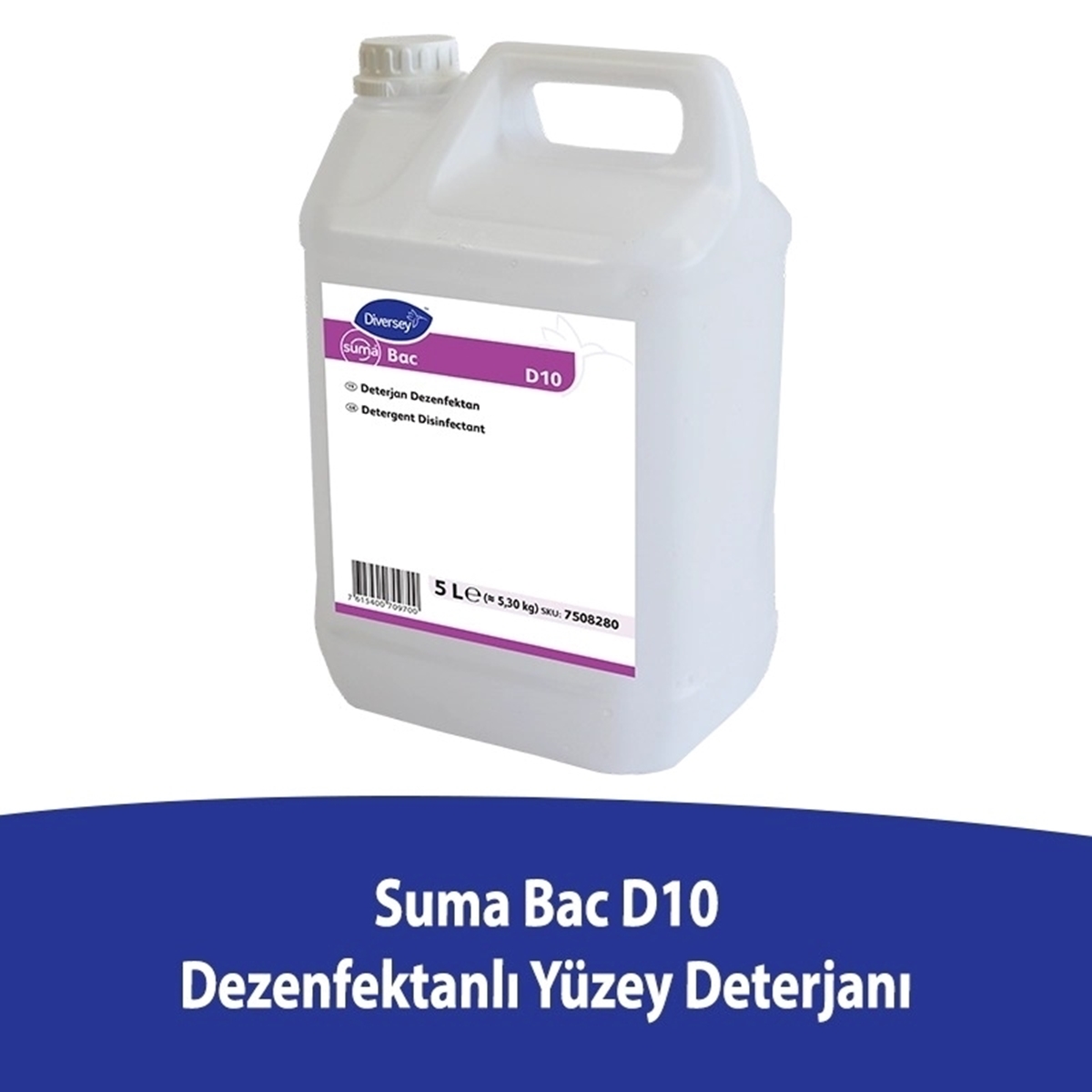 Diversey Suma Bac D10 Dezenfektanlı Yüzey Deterjanı 5L resmi