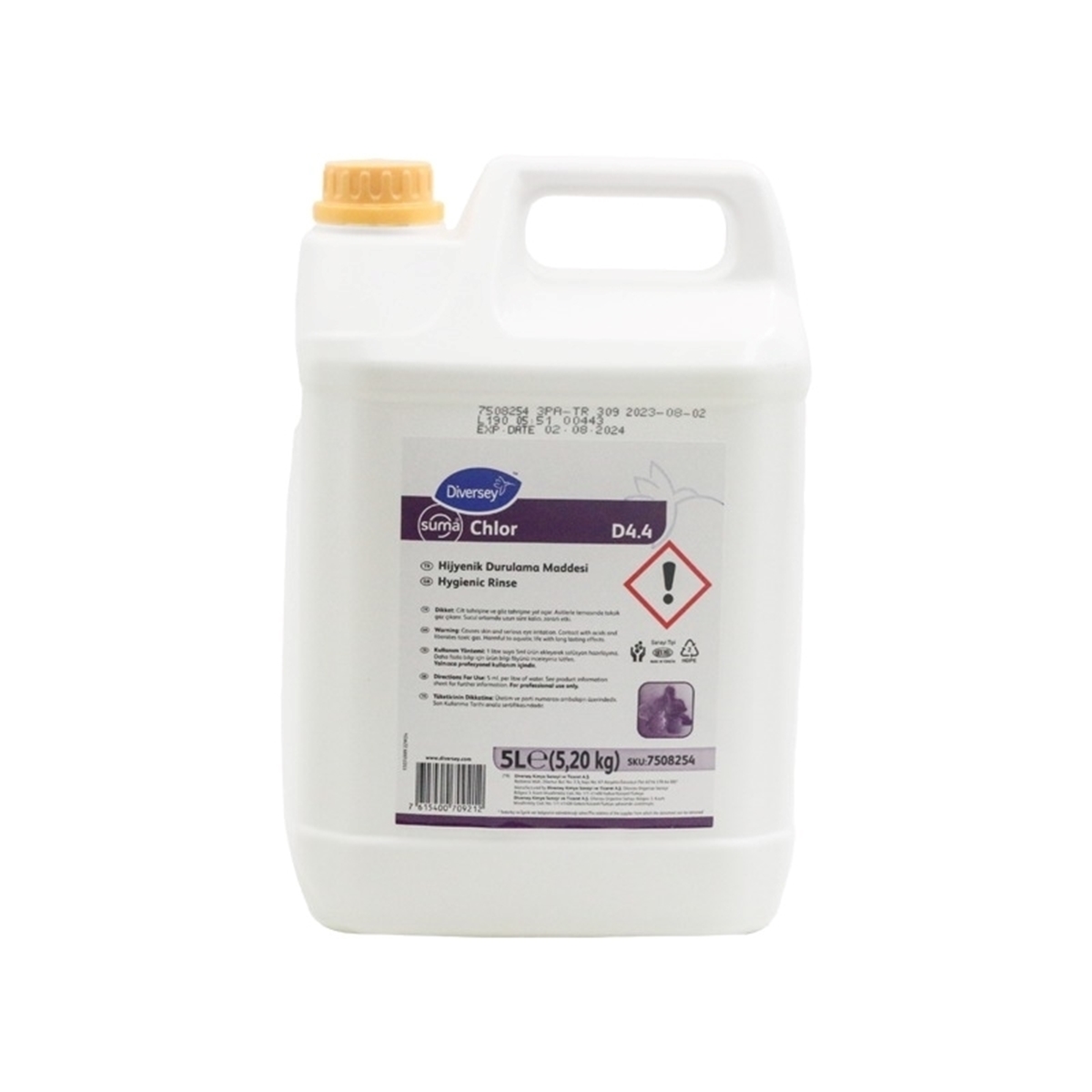 Diversey Suma Chlor D4.4 5 L - Meyve ve Sebze Dezenfektanı resmi