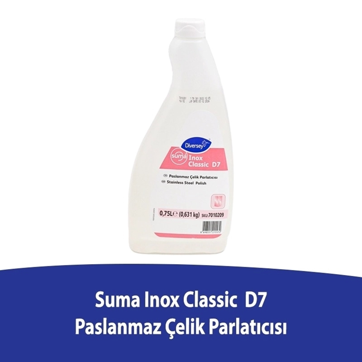 Diversey Suma Inox Classic D7 Paslanmaz Çelik Parlatıcısı 0,75 L resmi