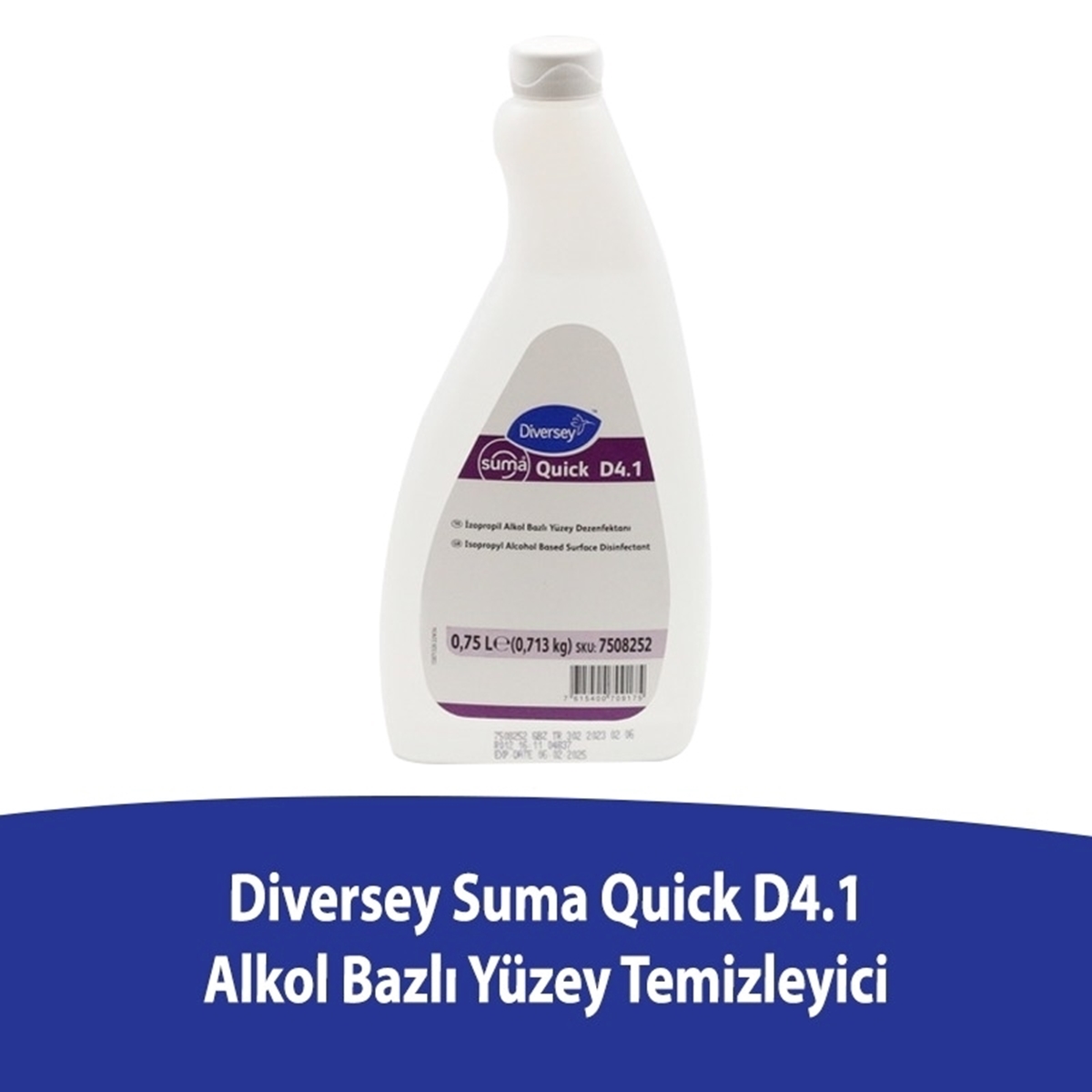 Diversey Suma Quick D4.1 Alkol Bazlı Yüzey Temizleyici 750 ML resmi