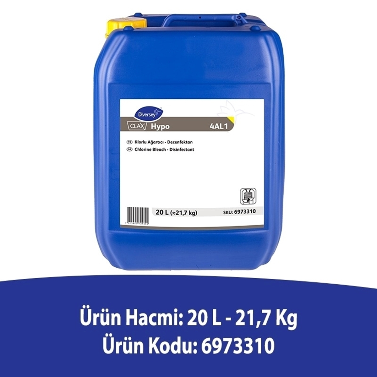 Diversey Clax Hypo 4AL1 Klorlu Sıvı Ağartıcı 20 L resmi