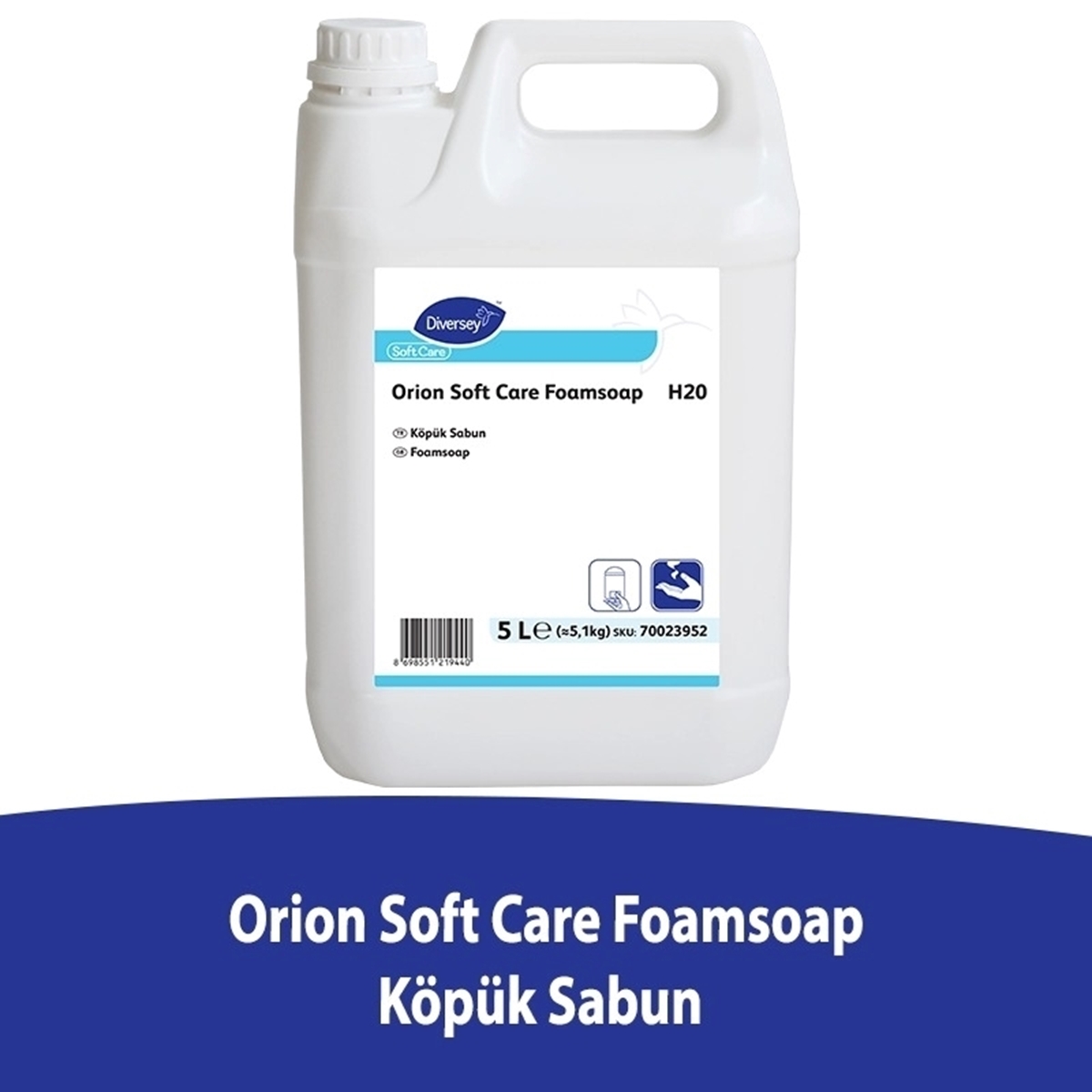 Diversey Softcare Orion Foam Soap Köpük Sabun H20 5 L resmi