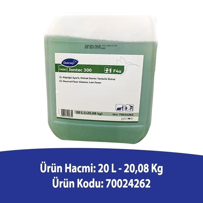 Diversey Taski Jontec 300 F4A Nötral Zemin Temizlik Deterjanı 20 L resmi