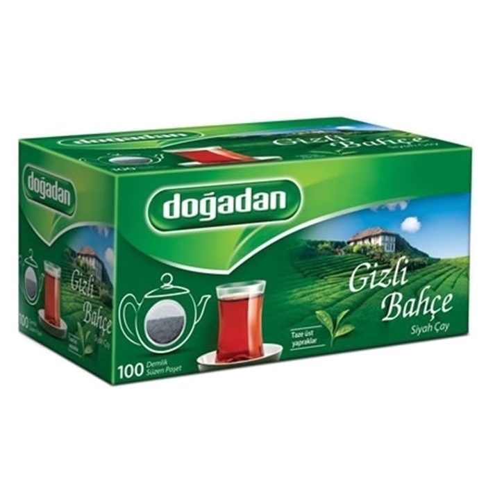Doğadan Gizli Bahçe Demlik Poşet Çay 100'lü 12 Paket resmi
