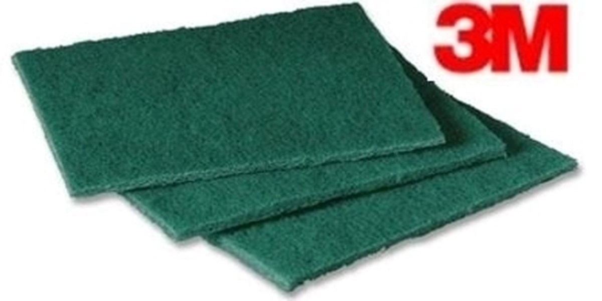 3M™ Scotch BriteTM 96 Genel Amaçlı Ovma Keçesi Yeşil  150 adet/koli resmi